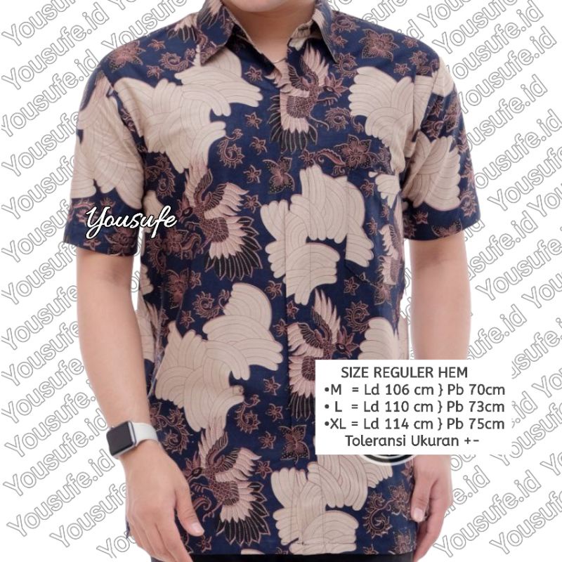 Batik Pria Lengan Pendek Halus Katun Tidak Luntur Nyaman Bisa Seragam Halus Kerja Pernikahan Kantor Sekolah Guru Mahasiswa Dosen Semua Kalangan Terlaris Kode BDK01