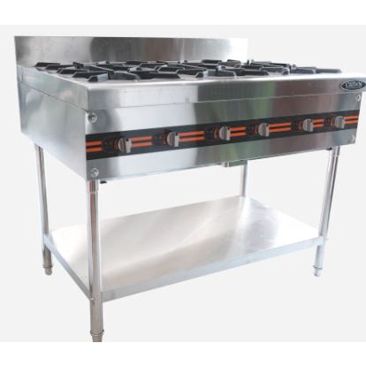 CROWN YSN-ST6 Kompor Gas Open 6 Burner with Stand - Stove 6 Tungku
