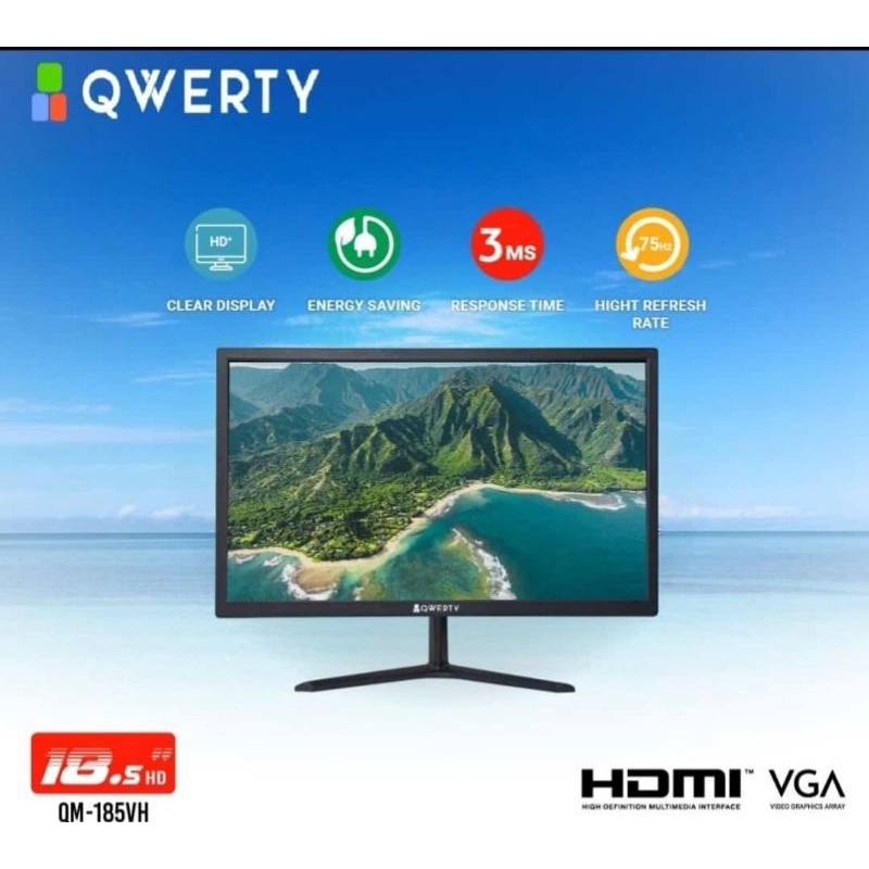 MONITOR LED QWERTY 19 INCH HDMI + VGA HD 1440x900 | GARANSI 1TH