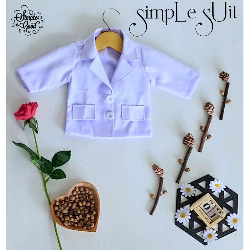 JAS DOKTER KECIL /KOSTUM FOTO BAYI NEW BORN JUBAH DOKTER KECIL