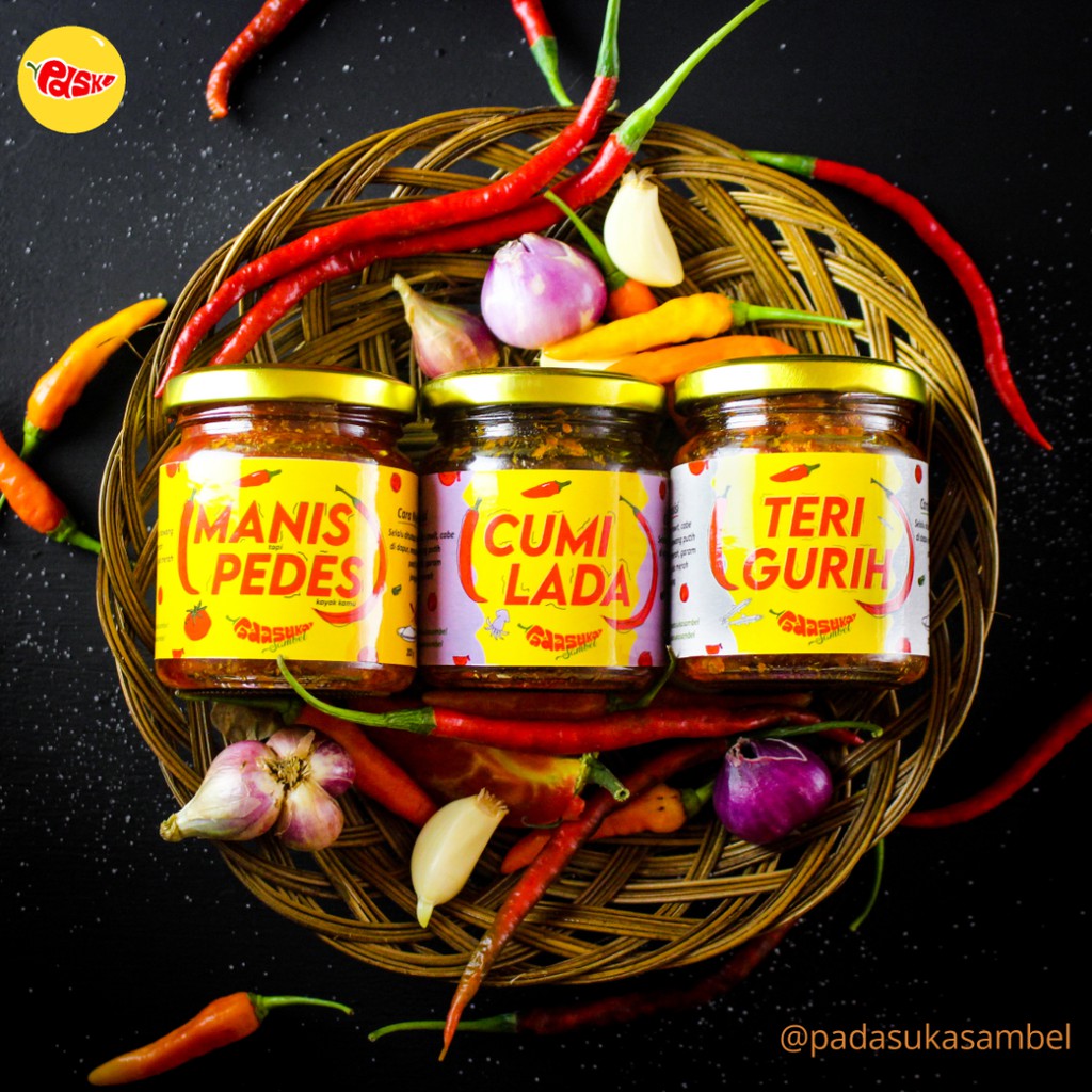 

PAKET HEMAT ISI 3 SAMBEL - CUMI LADA, TERI GURIH, MANIS PEDES
