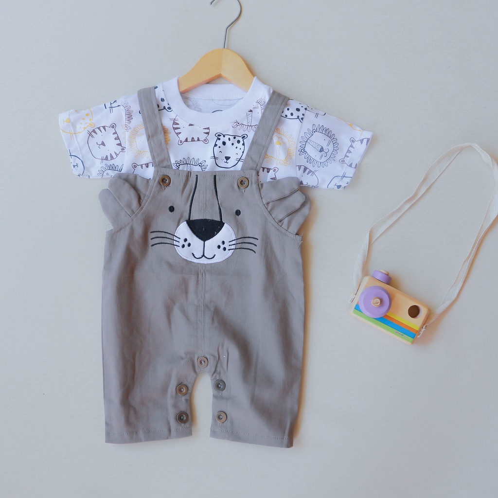 Nuna Store Overall Anak Bayi Motif Hewan 3D Untuk Usia 0 - 12 Bulan / Baju Bayi / Jumpsuit Bayi / Setelan Kodok Anak Unisek