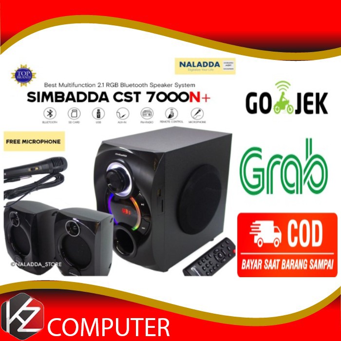 Speaker Bluetooth Simbadda CST 7000N+ Subwoofer Bass Power LED Display