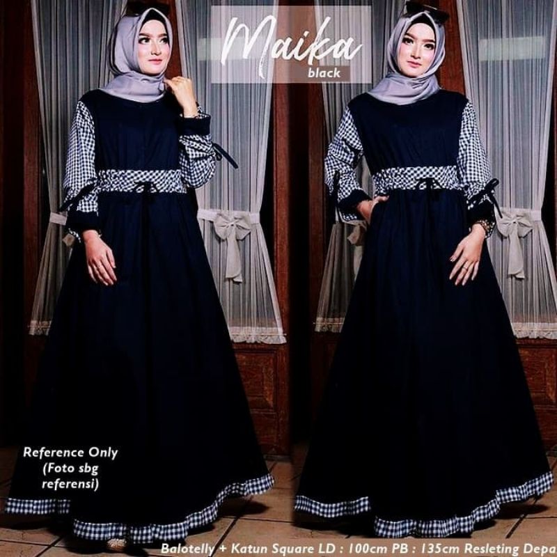 Maika dress pakaian wanita fashion muslim remaja