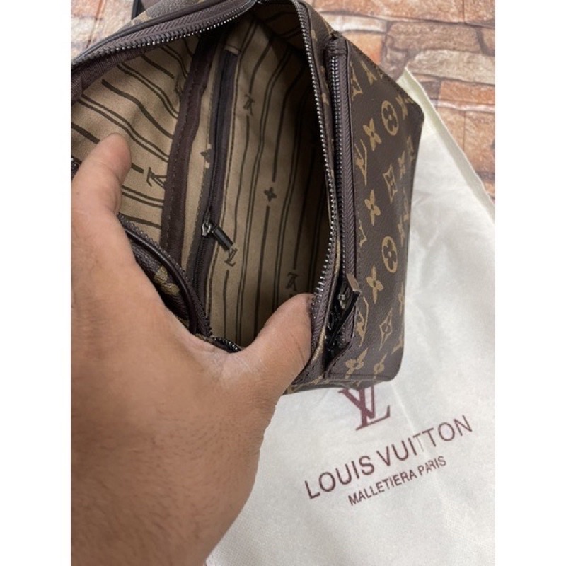 Waist Bag LV MIRROR Pria &amp; Wanita Import Bahan Premium / Tas Selempang Pria &amp; Wanita