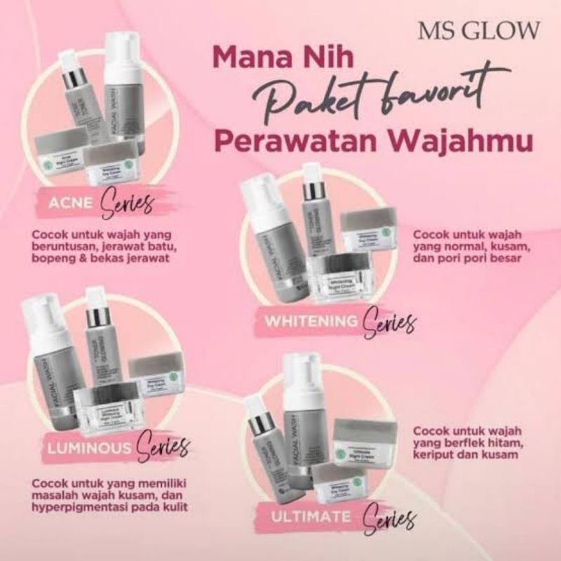 PAKET MS GLOW ORIGINAL FREE POUCH