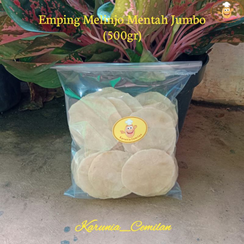 

Emping Melinjo Jumbo Mentah Rasa Original Emping Tutup 500gr Produk asli limpung Batang