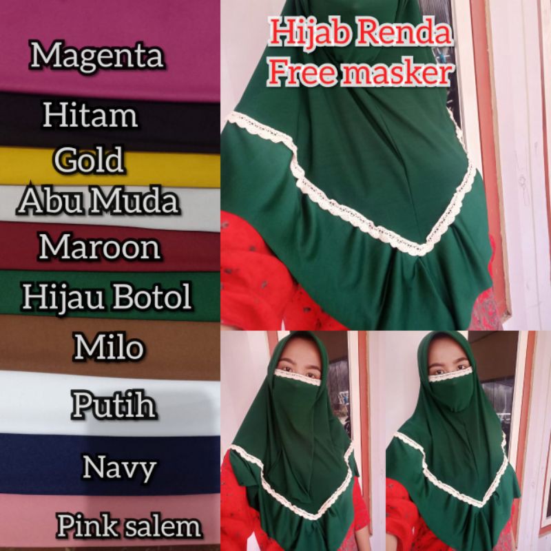 Bergo Khimar Silsa Cadar Renda