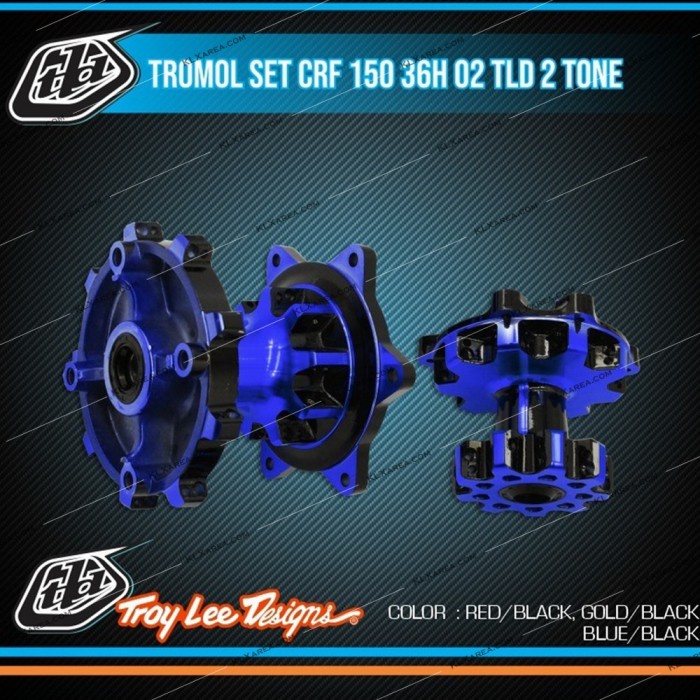 Tromol Set CRF 150 TLD 2tone Blue/Black H36
