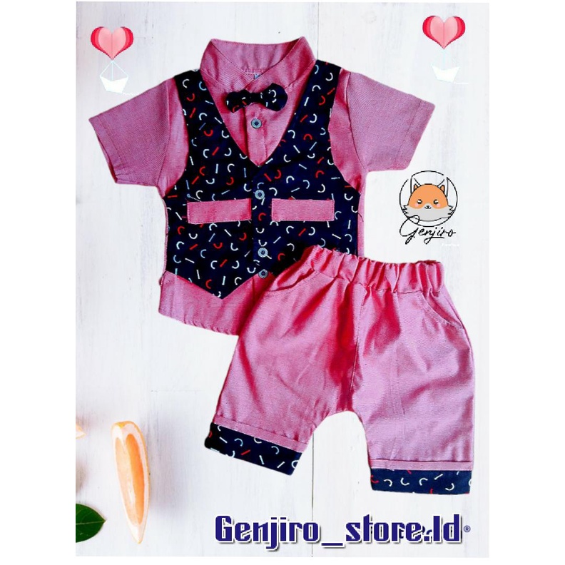 GENJIRO_STORE.ID/SETELAN ANAK LAKI LAKI/SETELAN ROMPI/CELANA JOGER/MOTIF ABSTRAKI/UNTUK/3BLN SAMPAI 4THN/COD