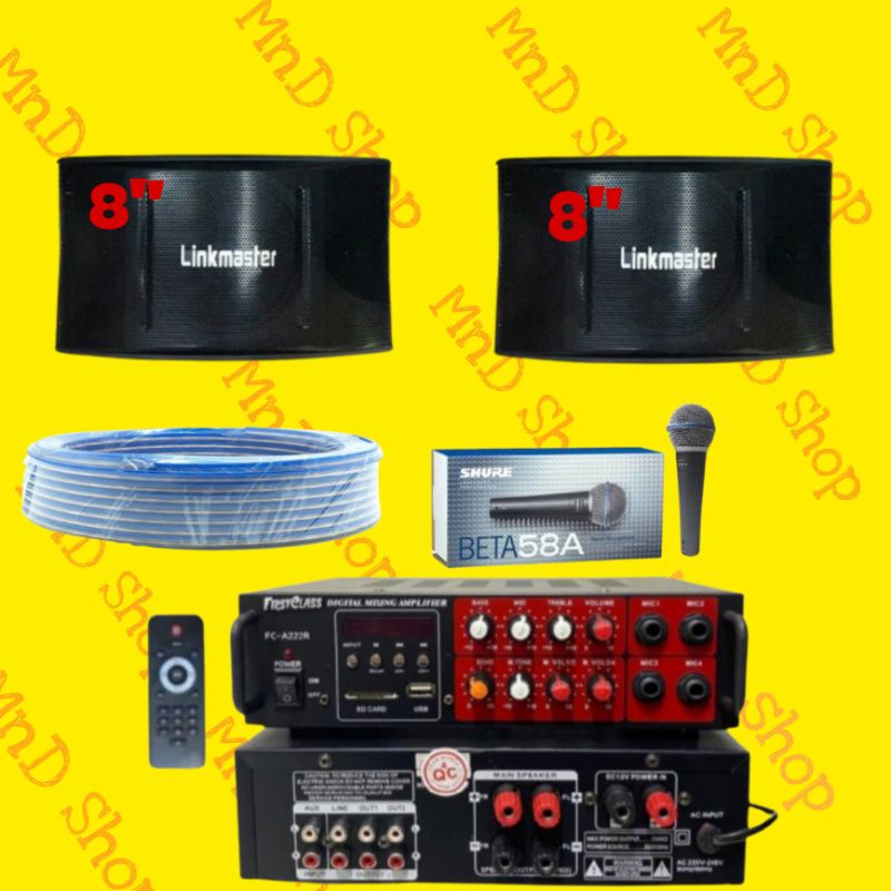 paket sound sistem karaoke murah murah speaker 8in