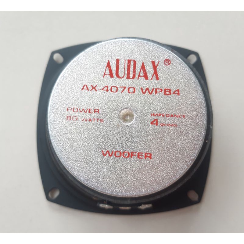 Original AUDAX 4070 SPEAKER 4 INCH WOOFER AUDAX AX 4070 WPB4 80 WATT ASLI ORI