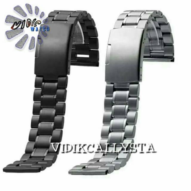 STRAP WATCH / TALI RANTAI JAM TANGAN STAINLES SOLID TANPA KUPING 18 20 22 24 26 28 30 MM STAINLESS