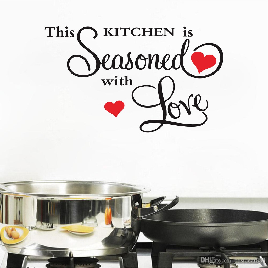 STICKER DAPUR /  Wallsticker KitchenThis Kitchen is Seasoned Loves