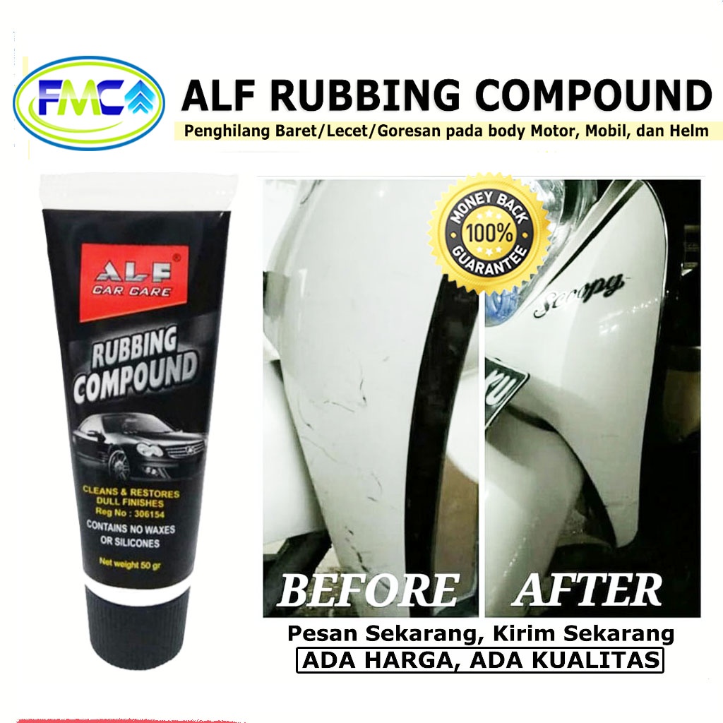 Compound Mobil Motor Rubbing Kompon Car Care Untuk Poles Penghilang Baret Lecet Praktis Pengkilap