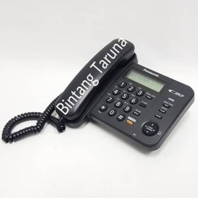 Telepon Rumah Panasonic KX-TS580 Telefon Kabel Panasonic TS580 (Hitam)