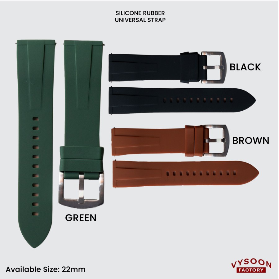 Strap Tali Karet Smartwatch Rubber Universal Tali Jam Tangan 22mm