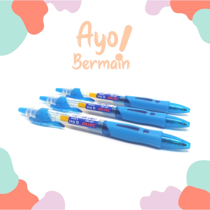 

Gel Pen Pulpen Pena Joyko GP-265 Q Gel 0.5 mm Biru Blue