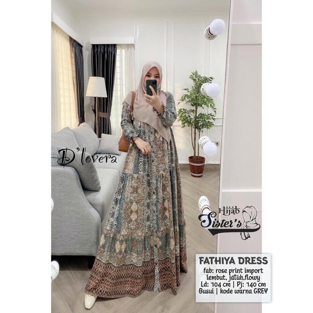 GAMIS HIJAB SISTER FATHIYA DRESS ORI D'LOVERA 270720