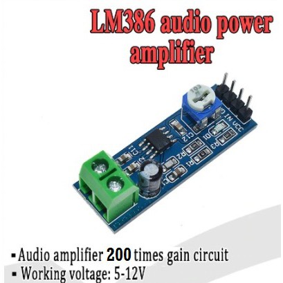 Modul LM386 Audio Amplifier 200x 5-12V Adjustable Volume Control 5~12v