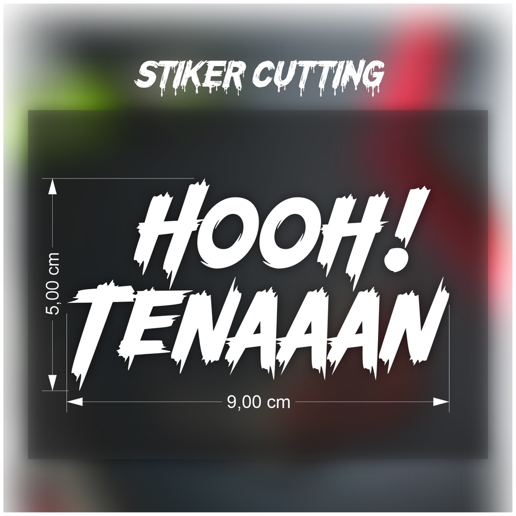 Hooh Tenan Stiker Cutting 3 Varian Warna