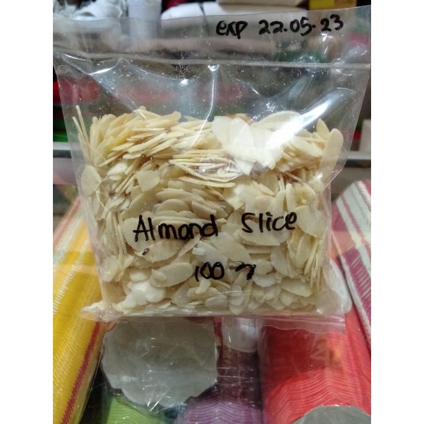 

almond slice 100g | almonesia blanched sliced almond | kacang almon tipis