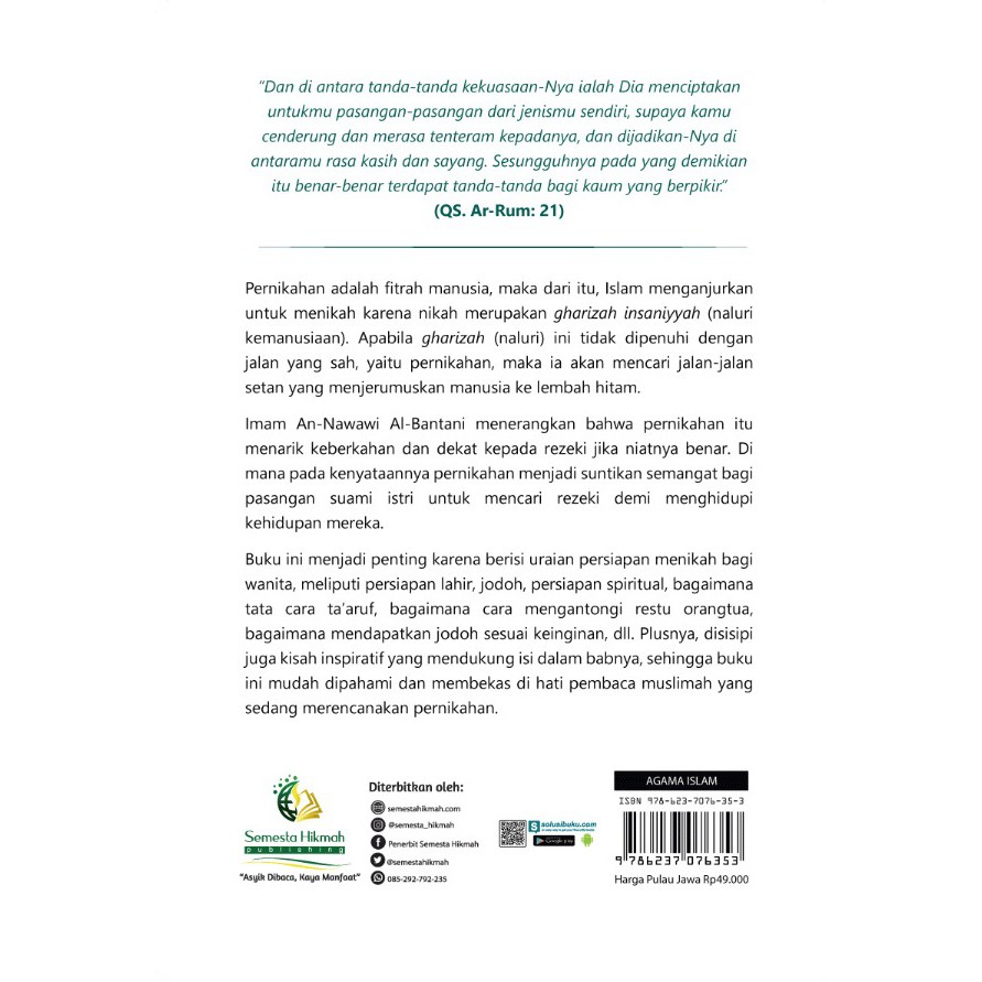 Buku 40 Bekal Wanita Sebelum Menikah (Semesta Hikmah)-2