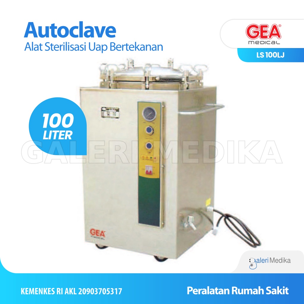 Autoclave Gea 100 Liter LS-100LJ / LS 100LJ / LS100LJ - Alat Sterilisasi