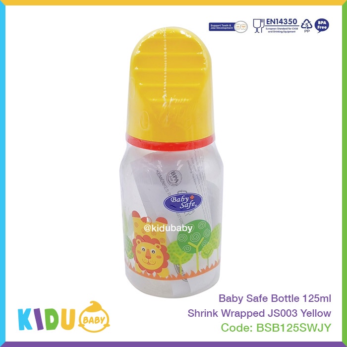 Baby Safe Botol Susu Bayi Botol Susu Anak Bottle 125ml Shrink Wrapped JS003 Kidu Baby