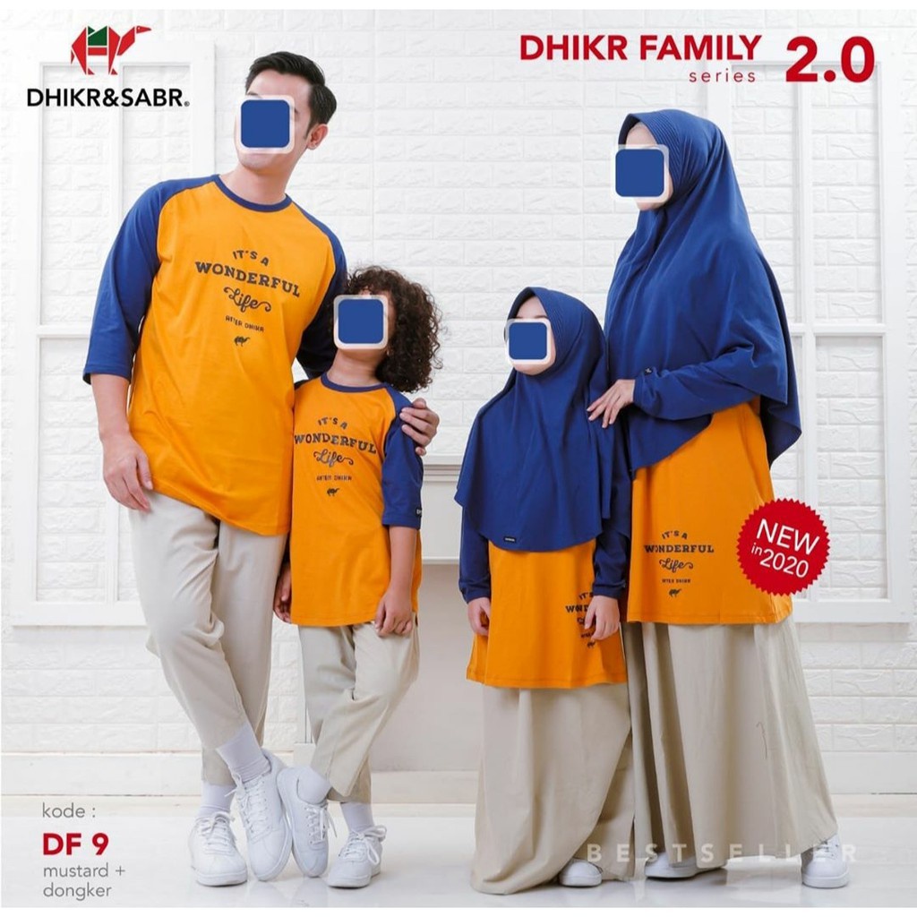 (COD) Terbaru kaos pasangan Couple sarimbit DHIKR DF 9 Mustard ll kaos combed 30s distro ORI DHIKR