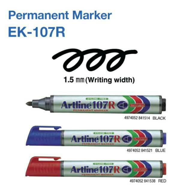 

Spidol Permanen Artline EK-107R 1pack(12pcs)
