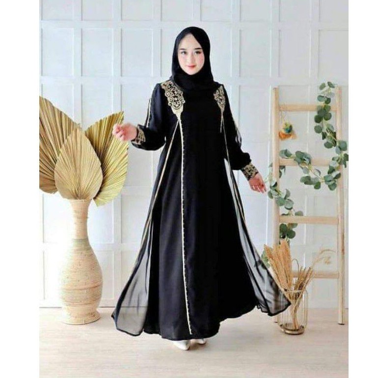 GAMIS ABAYA BORDIR JUMBO / GAMIS TURKI ABAYA / GAMIS BORDIR
