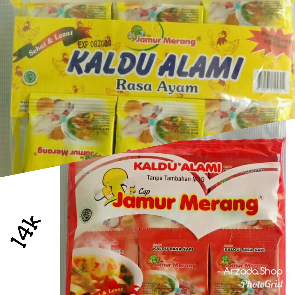 

KALDU JAMUR MERANG ALAMI NON MSG RASA AYAM DAN RASA SAPI