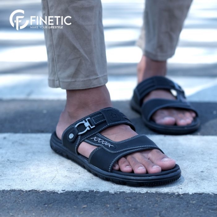 Sandal Pria Finetic Z 08 Original Sendal Casual Slop Terbaru Pria