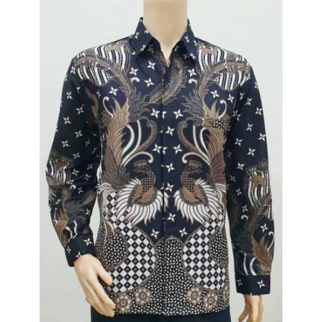 Kemeja Pria Batik Big Size 4L-5L Lengan Panjang Ukuran Besar Baju Hem Pria Jumbo MRS PL