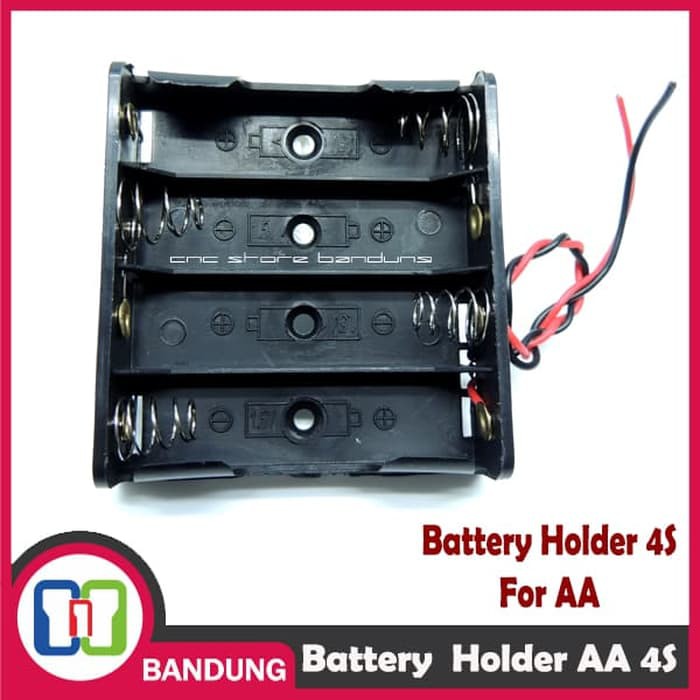 CNC KOTAK BATERAI AA TEMPAT BATTERY 4X1 TEMPAT BATRE 1,5V AA 4S