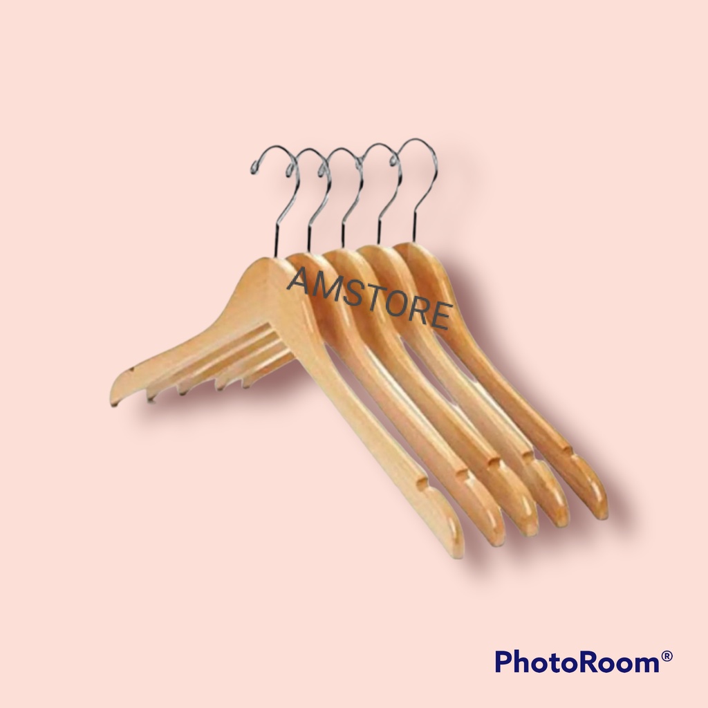 Hanger kayu (WOOD) dewasa gantungan baju