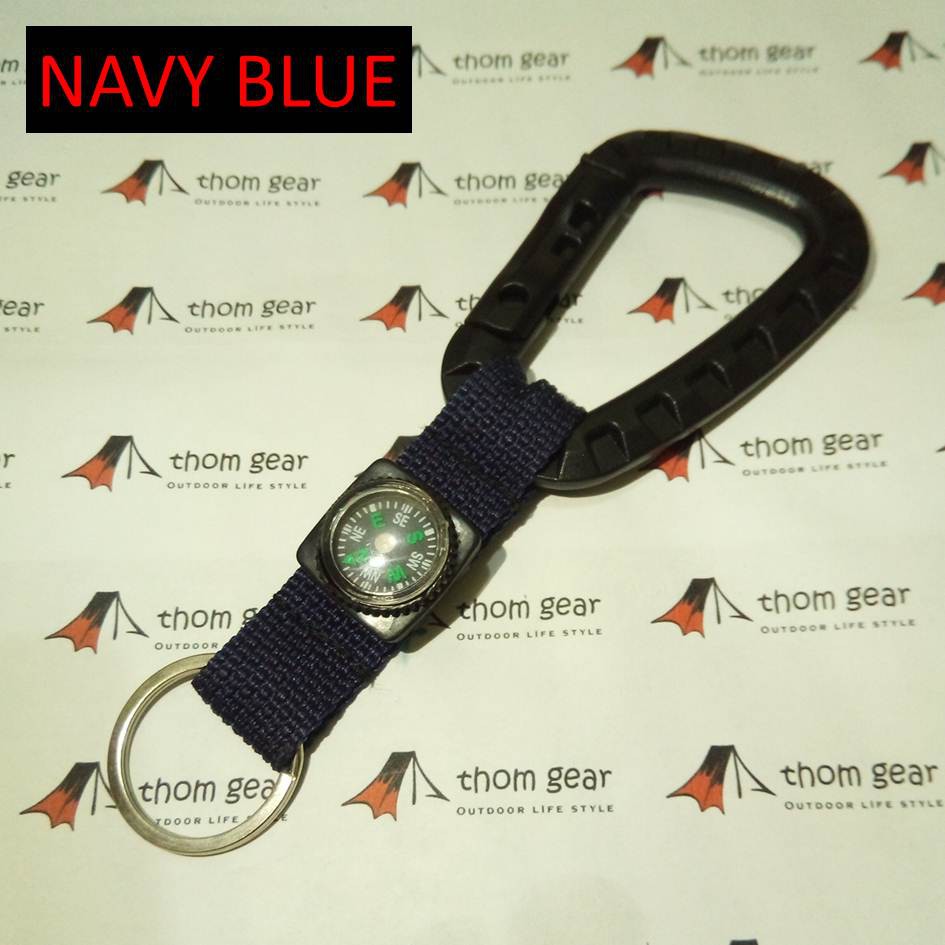 Gantungan Kunci Carabiner Tactical Mini Kompas Army Navy Survival Outdoor Tools Edc Gear