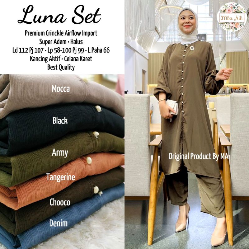 Gamis set setelan Luna set