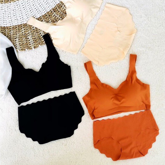 COD LUNA SET BRA SEAMLESS (smoothzee x crinkle,bra seamless,push up bra,zerofeel,panties seamless)
