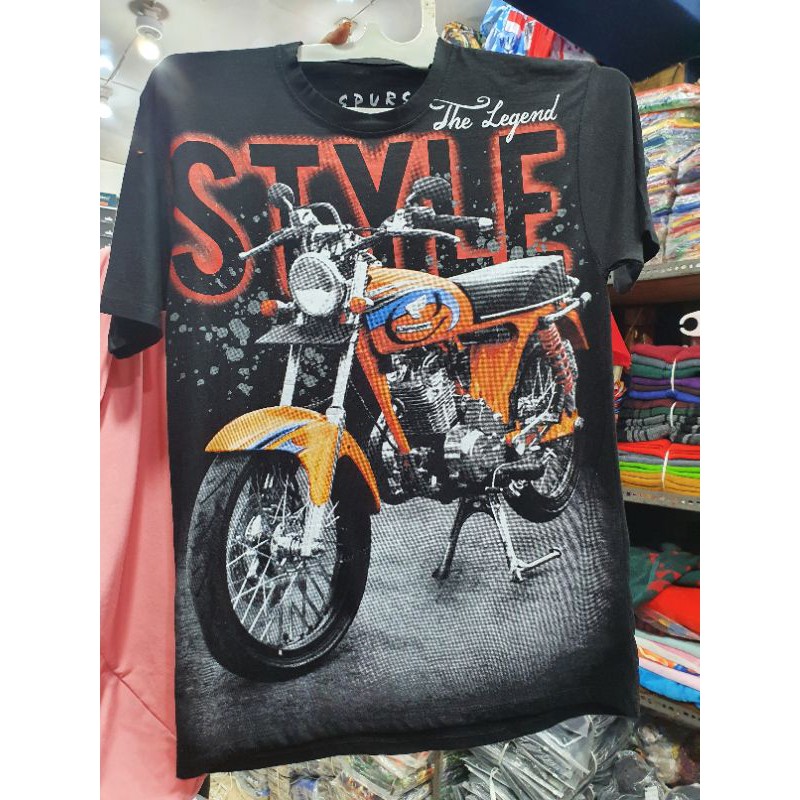 KAOS MOTOR HONDA CB HITAM COMBED