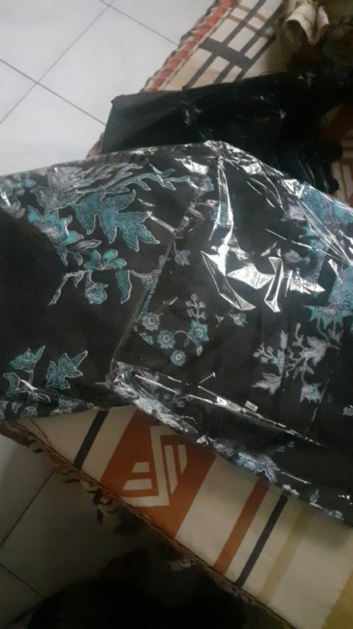 Maura Couple_sania Ruffle Batik Couple Keluarga Ori Ndoro Jowi Dnt Cibulan Biru