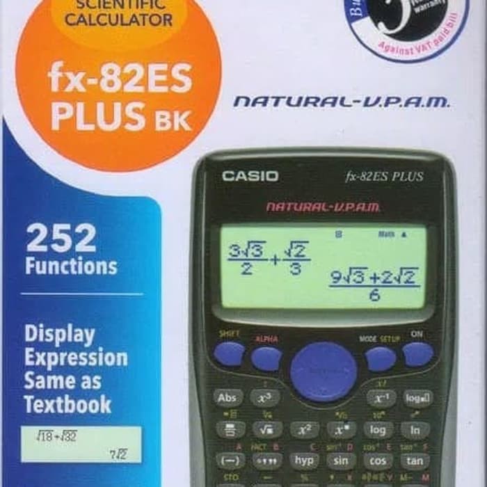 

Calculator Casio FX 82 ES PLUS - Scientific