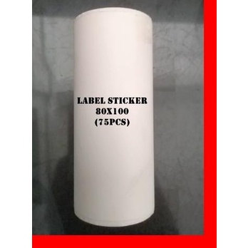 

❄ Kertas Label Sticker Bare Thermal 80 x 100mm 1 line (75pcs) ❇