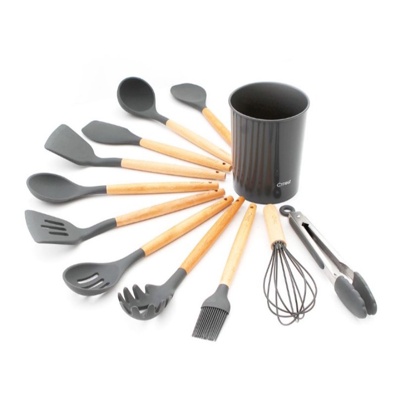 SUTIL SET SPATULA SILICONE ALAT MASAK DAPUR KITCHEN UTENSILS CYPRUZ KADO NIKAH ANNIVERSARY KADO GURU