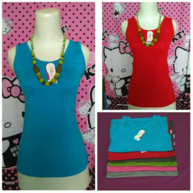 Miranda TankTop Rayon Grade A Adem Nyaman Tali Lebar Size L - XXL