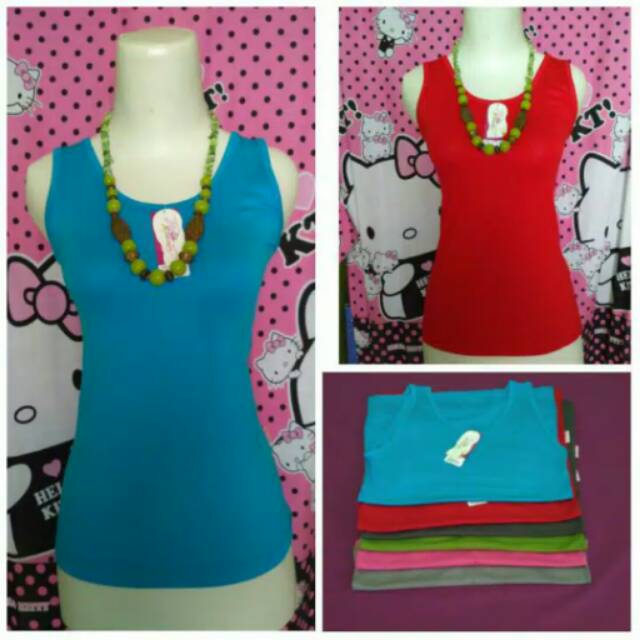 Miranda TankTop Rayon Grade A  Adem Nyaman Tali Lebar Size L - XXL