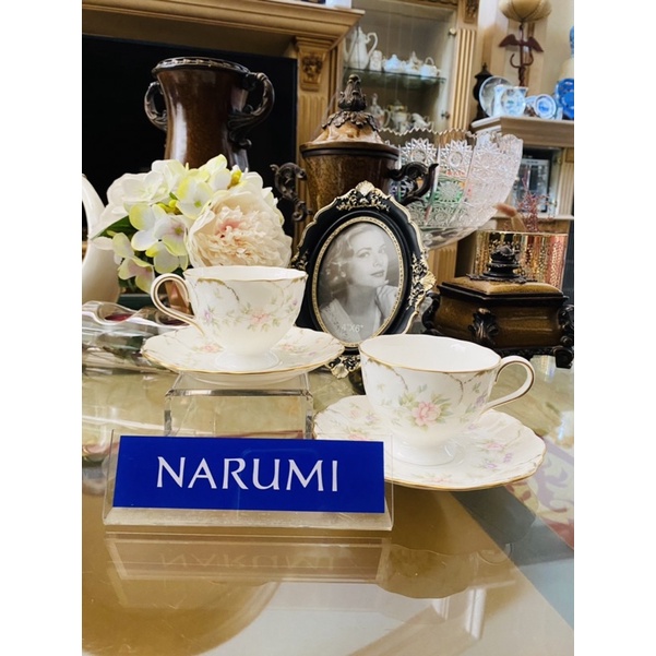 Tea Cup Saucer Narumi Remembrance 2 Set Mewah Cantik