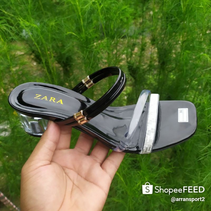 SANDAL HAK KACA JELLY GESPER IMPORT