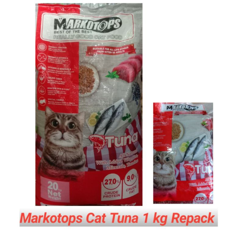 Makanan Kucing Markotops Cat Tuna 1kg Repack / Markotops Tuna Repack